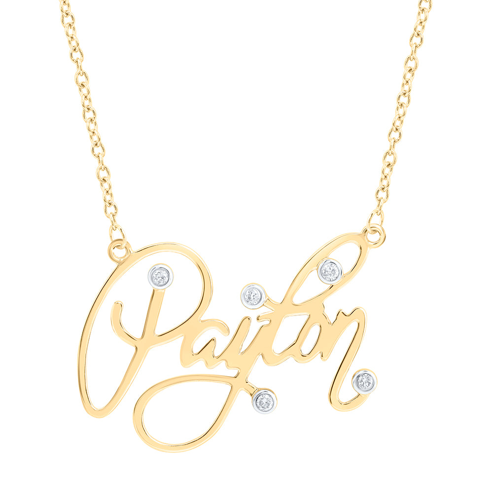 10Kt Gold 1/12Ctw-Dia Nk Gift Payton" Necklace (18 Inch)"