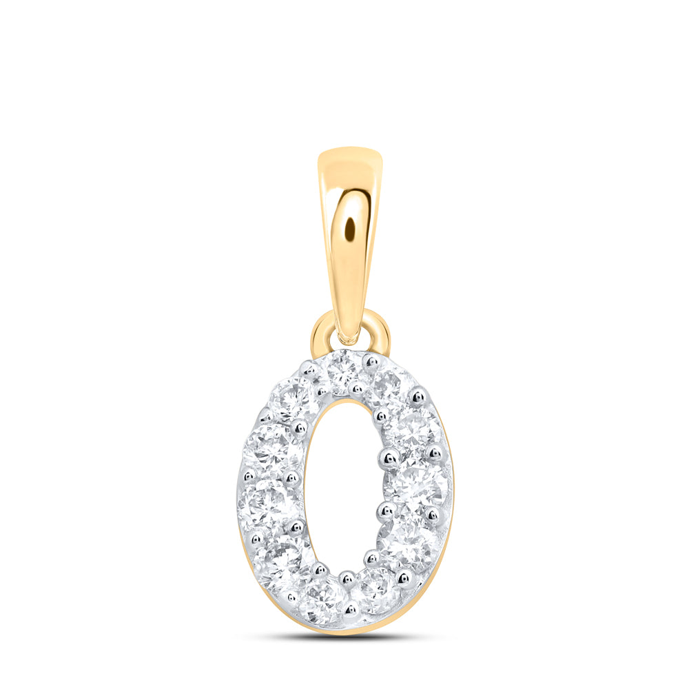 10kt Gold 1 6ctw Diamond Gift Initial O