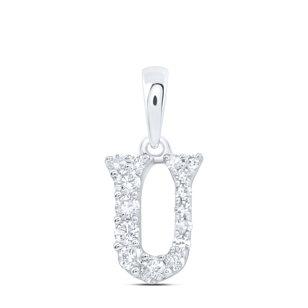 10kt Gold 1 8ctw Diamond Gift Initial U