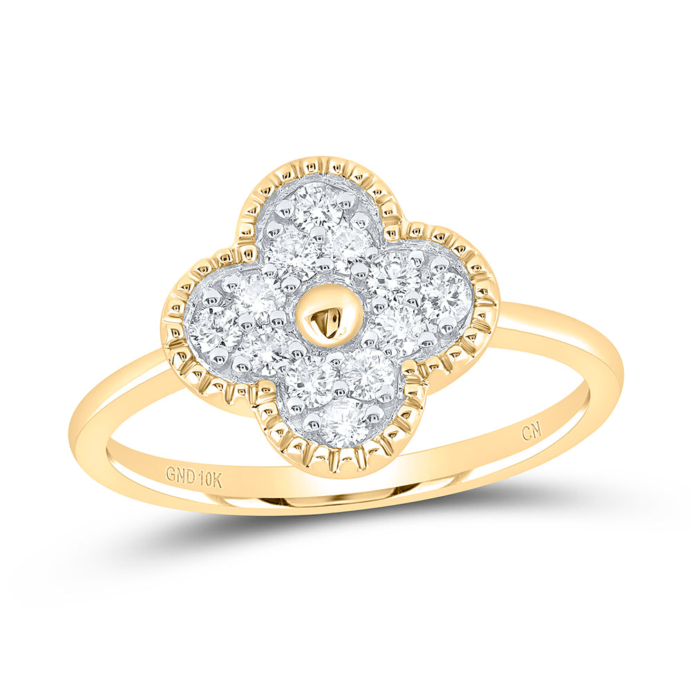 1/3Ctw-Nat Dia Cn Gift Clover Ring (2.68 grams)