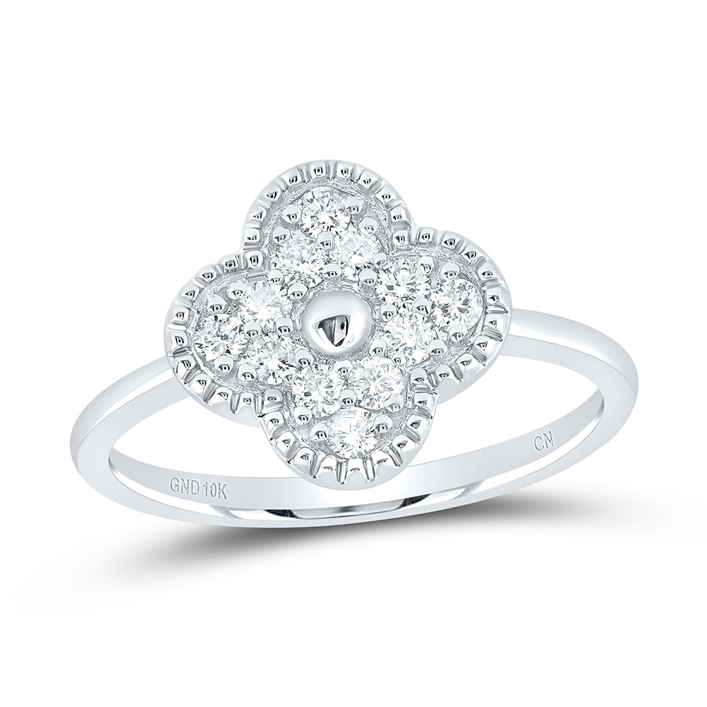1/3Ctw-Nat Dia Cn Gift Clover Ring (2.49 grams)