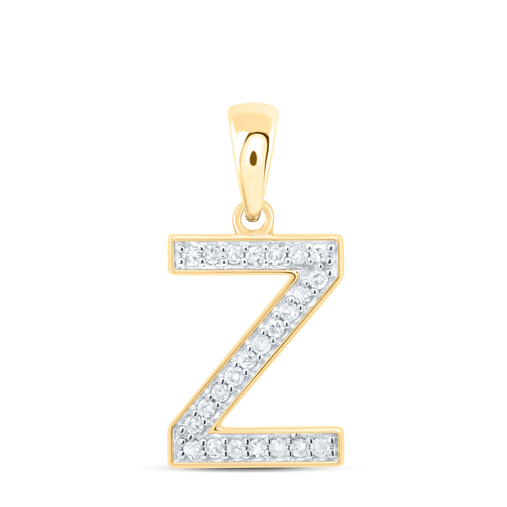 10Kt Gold 1/10Ctw-Dia P1 Gift Initial Z" Pendant"