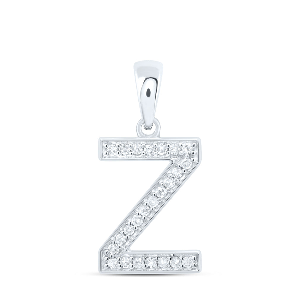 10Kt Gold 1/10Ctw-Dia P1 Gift Initial Z" Pendant"