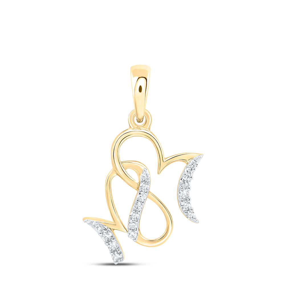 10Kt Gold 1/12Ctw-Dia Nk Gift Mom" Pendant"