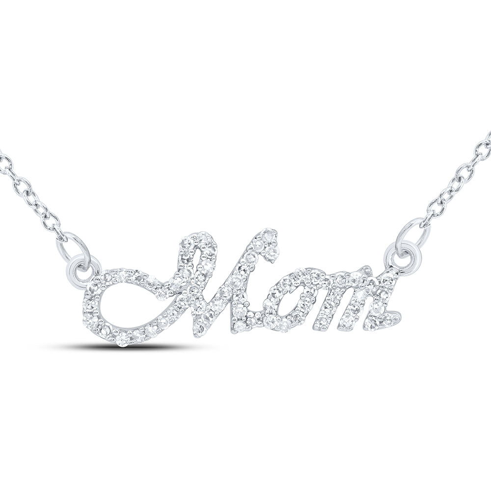 10Kt Gold 1/5Ctw-Dia Nk Gift Mom" Necklace (18 Inch)"
