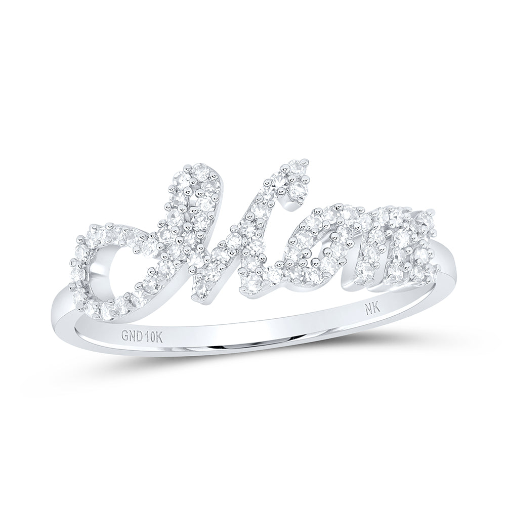 1/5Ctw-Nat Diamond Gift "Mom" Ring (1.47 grams)