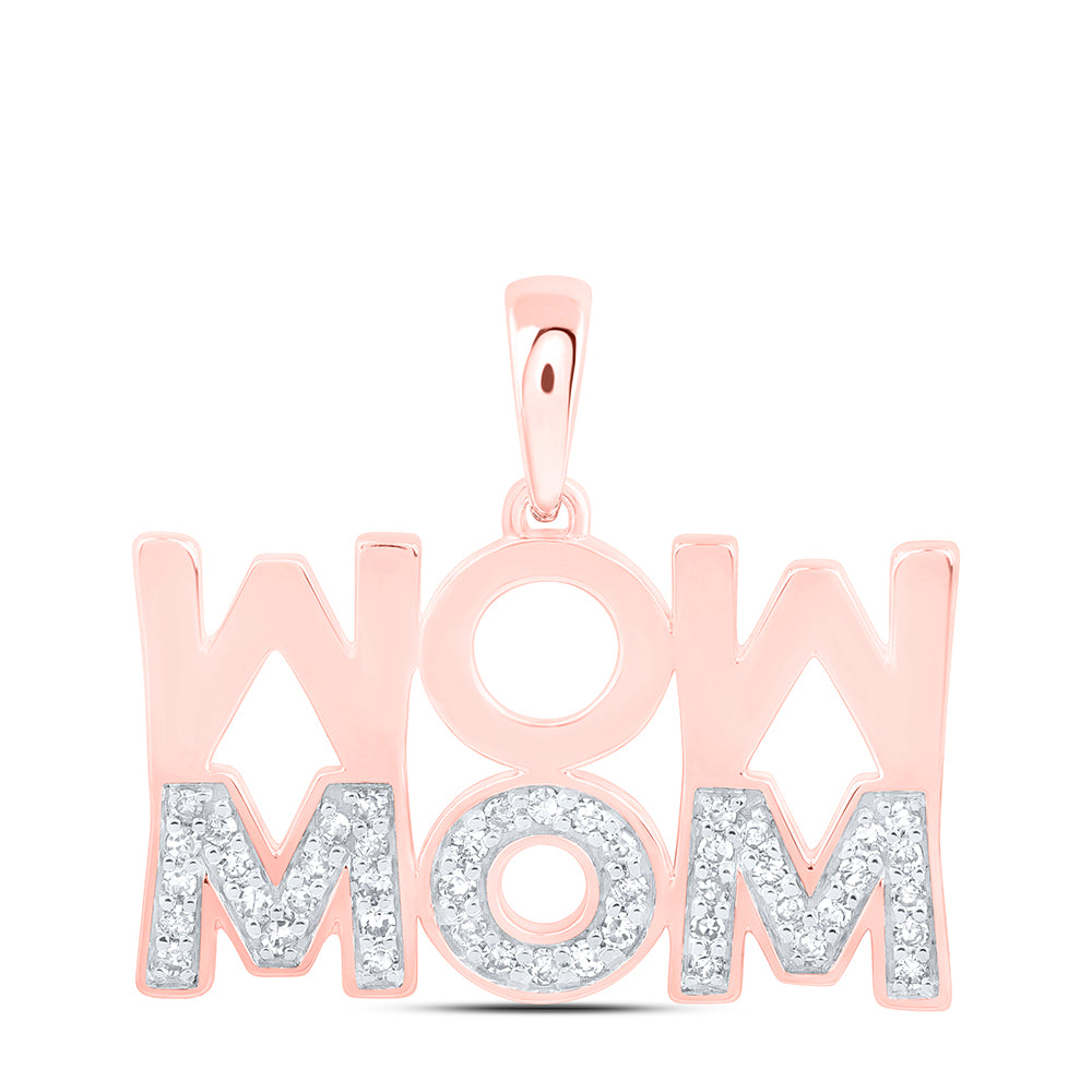 10Kt Gold 1/5Ctw-Dia Nk Gift Mom Pendant