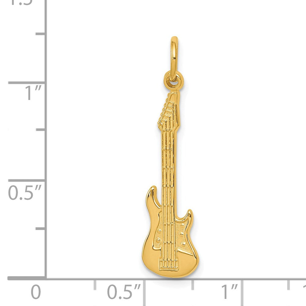 14k Yellow Gold 8 mm Guitar Charm (0.91 grams)
