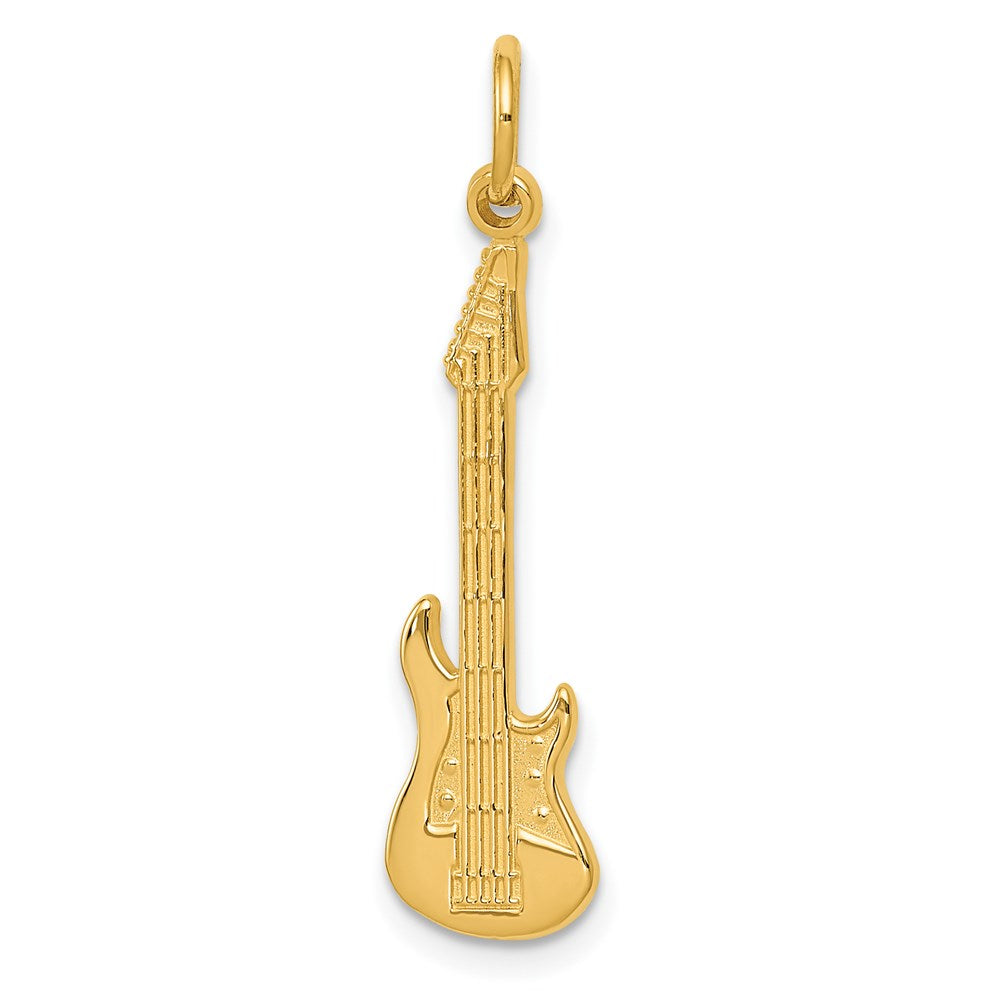 14k Yellow Gold 8 mm Guitar Charm (0.91 grams)