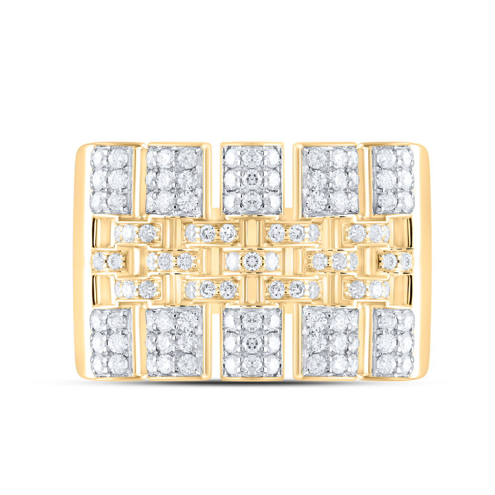 7/8Ctw-Nat Dia Cn Mens Ring (9.74 grams)