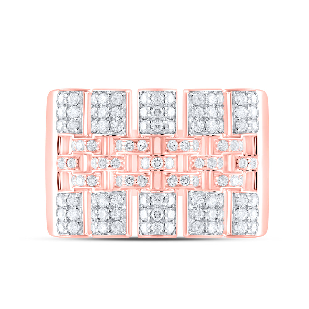 7/8Ctw-Nat Dia Cn Mens Ring (9.46 grams)