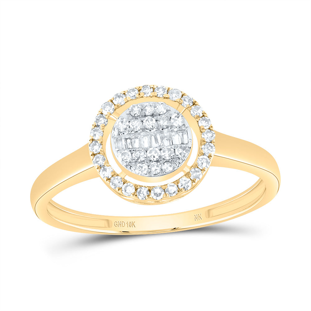 1/5Ctw-Nat Dia Nk Fashion Round Ring (1.63 grams)