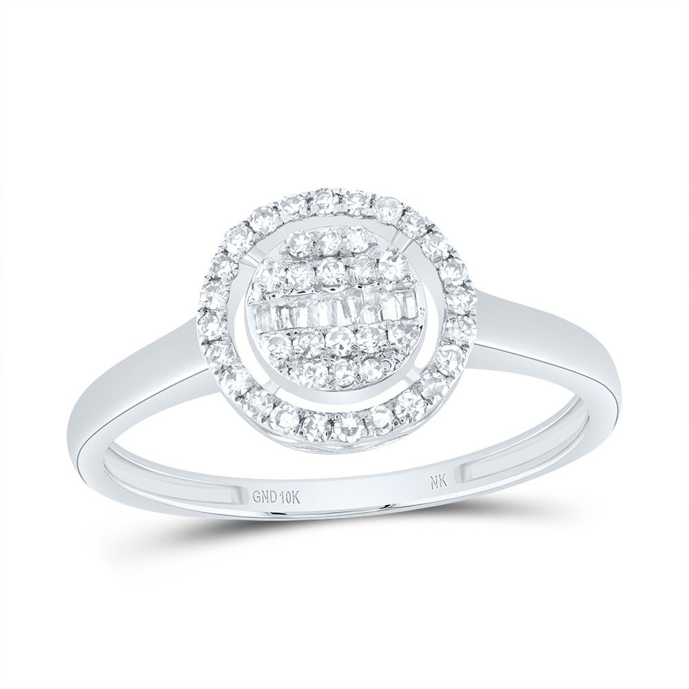 1/5Ctw-Nat Dia Nk Fashion Round Ring (1.58 grams)