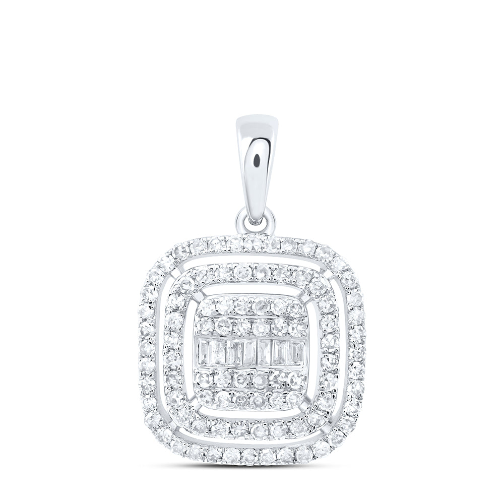10Kt Gold 1/2Ctw-Dia Nk Fashion Cushion Pendant