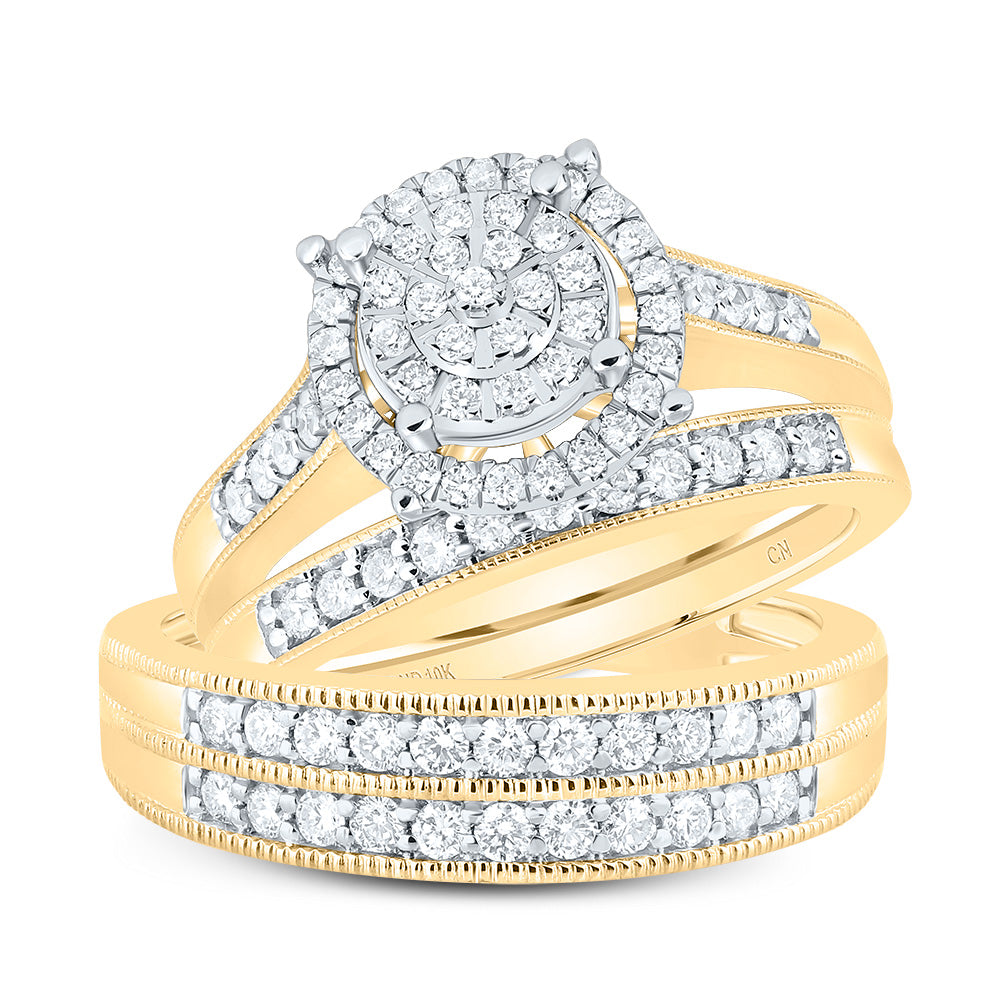1 Ctw-Nat Diamond Fashion Trio Set (10.12 grams)