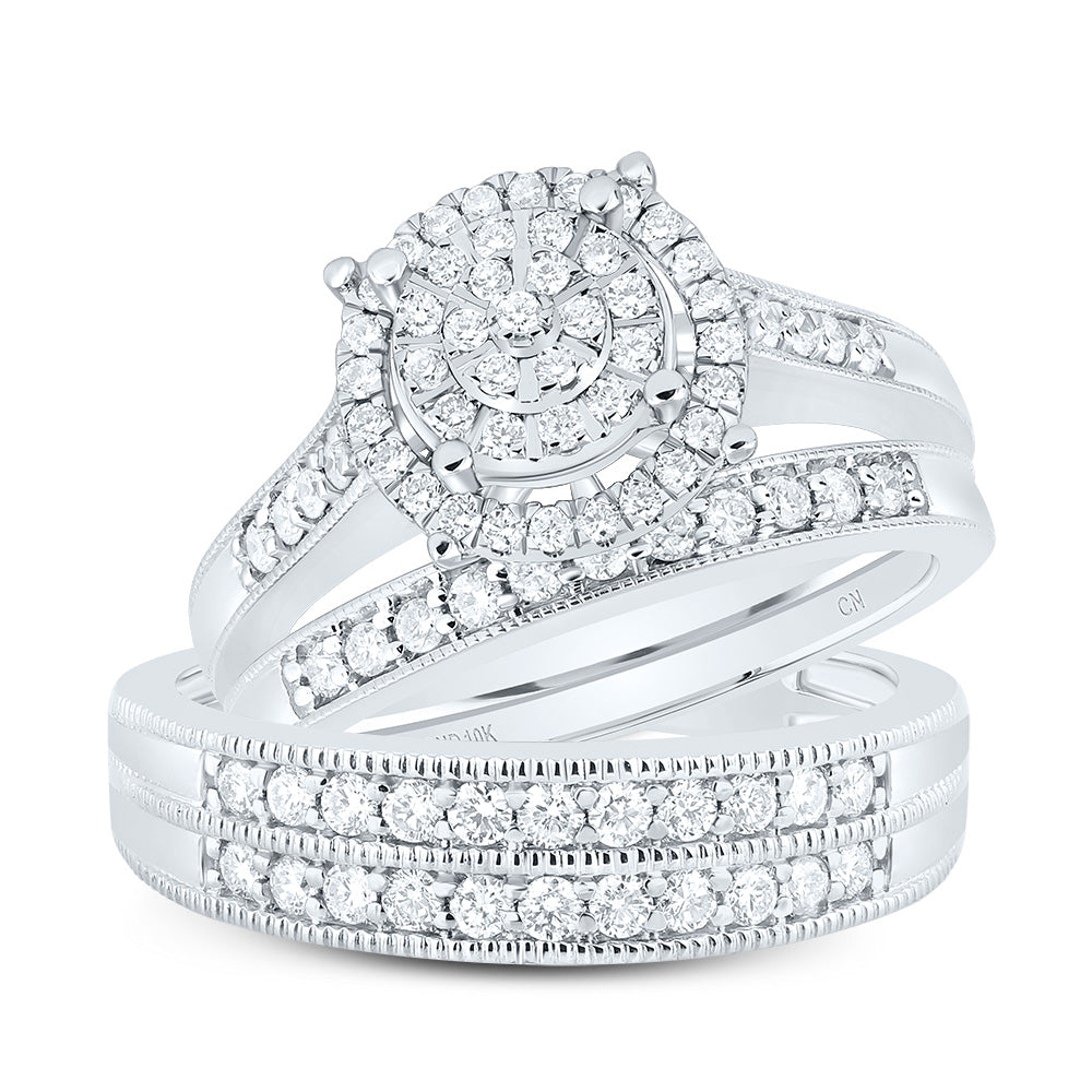 1 Ctw-Nat Diamond Fashion Trio Set (10.12 grams)