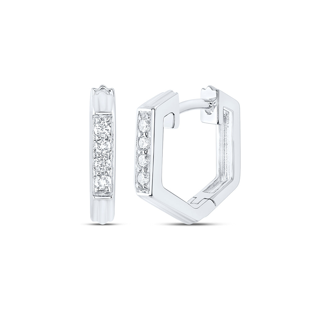 10Kt Gold 1/8Ctw-Diamond Fashion Hoop Earring