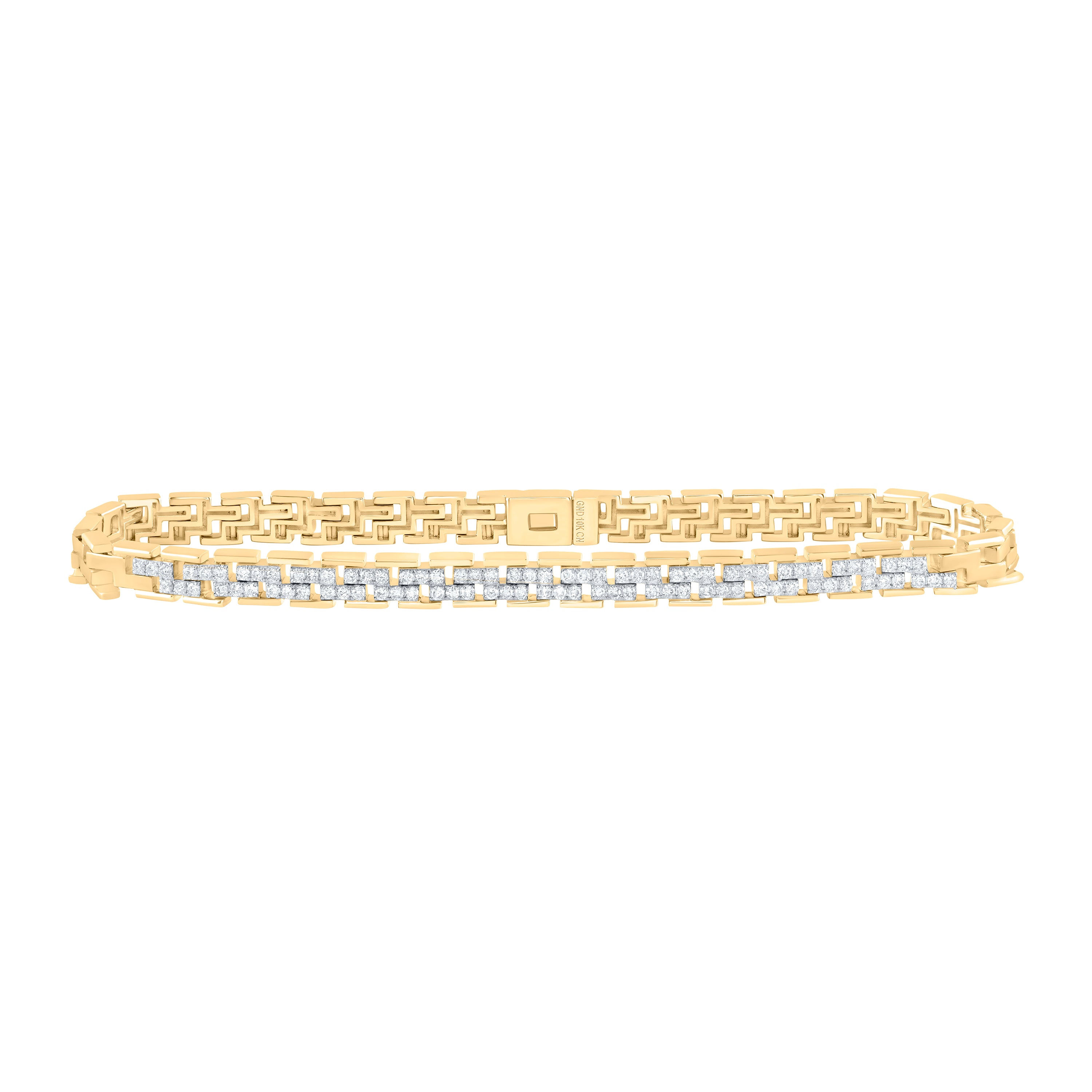 10Kt Gold 1 1/4 Ctw-Dia Cn Mens T Bracelet (8.5 Inch)