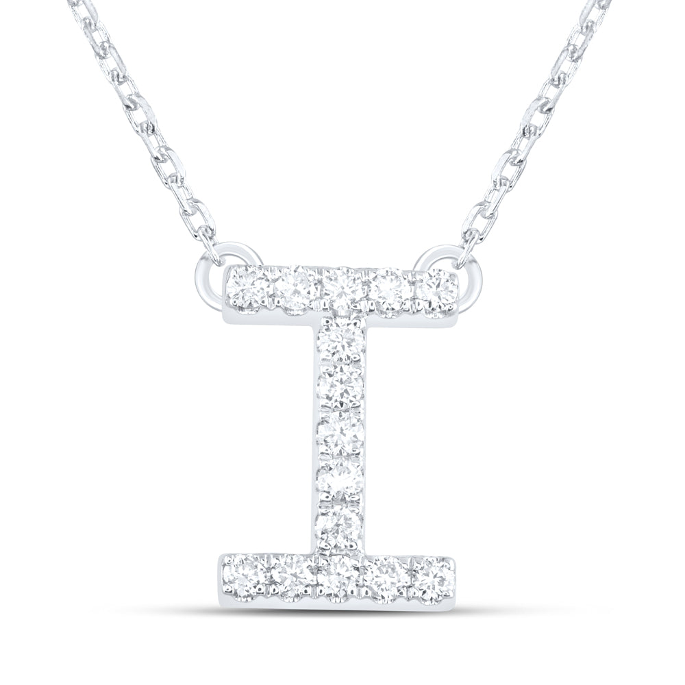 14Kt Gold 1/5Ctw-Diamond Ana M Initial I" Fashion Necklace (16 Inch) "