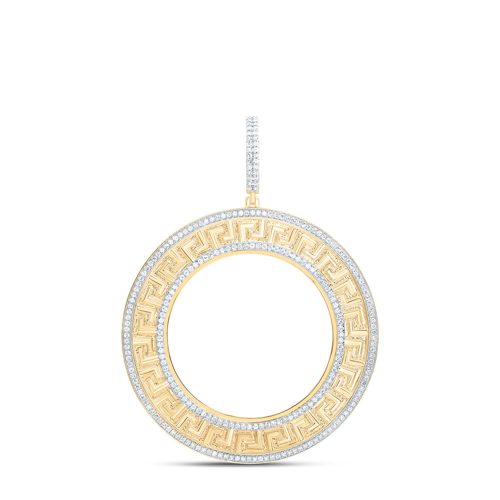 14Kt Gold 1 1/2Ctw-Dia Nk Centenario Bezel Memory Pendant