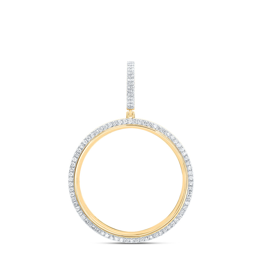14Kt Gold 1 1/2Ctw-Dia Nk Centenario Bezel Memory Pendant