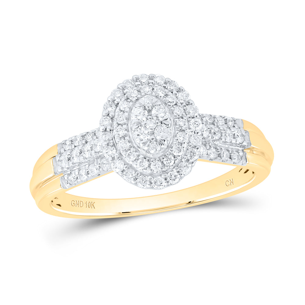 1/3Ctw-Nat Dia Cn Oval Double Halo Bridal Ring (2.77 grams)