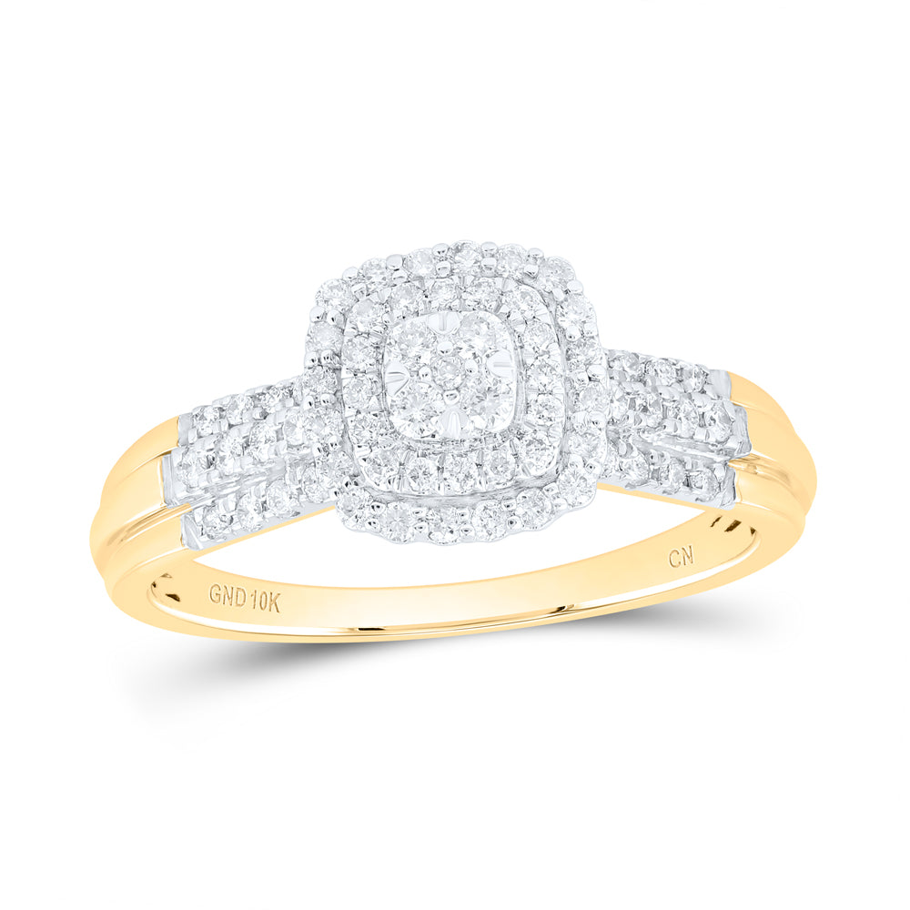 1/3Ctw-Dia Cn Cushion Double Halo Bridal Ring (2.91 grams)