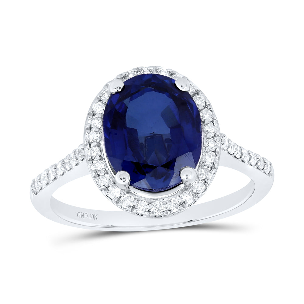 1/3Ctw-Nat Dia P1 10X8 Mm Ov-Bs Synthetic Ring (2.55 grams)