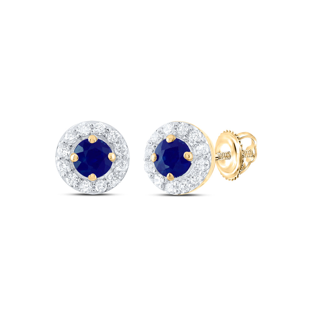 1/8Ctw-Nat Dia Cn 3Mm Rd-Bs Nat Gem Stud Earring