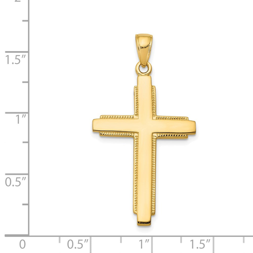 14k Yellow Gold 20 mm Solid Cross Pendant (2.83 grams)