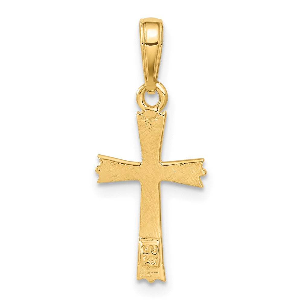 14k Yellow Gold 10 mm Cross Pendant (0.56 grams)