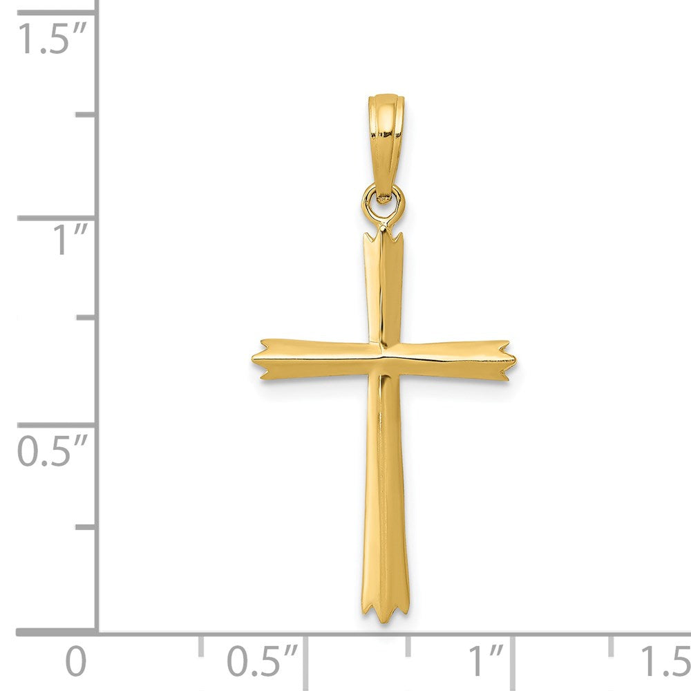 14k Yellow Gold 16 mm Cross Pendant (0.65 grams)