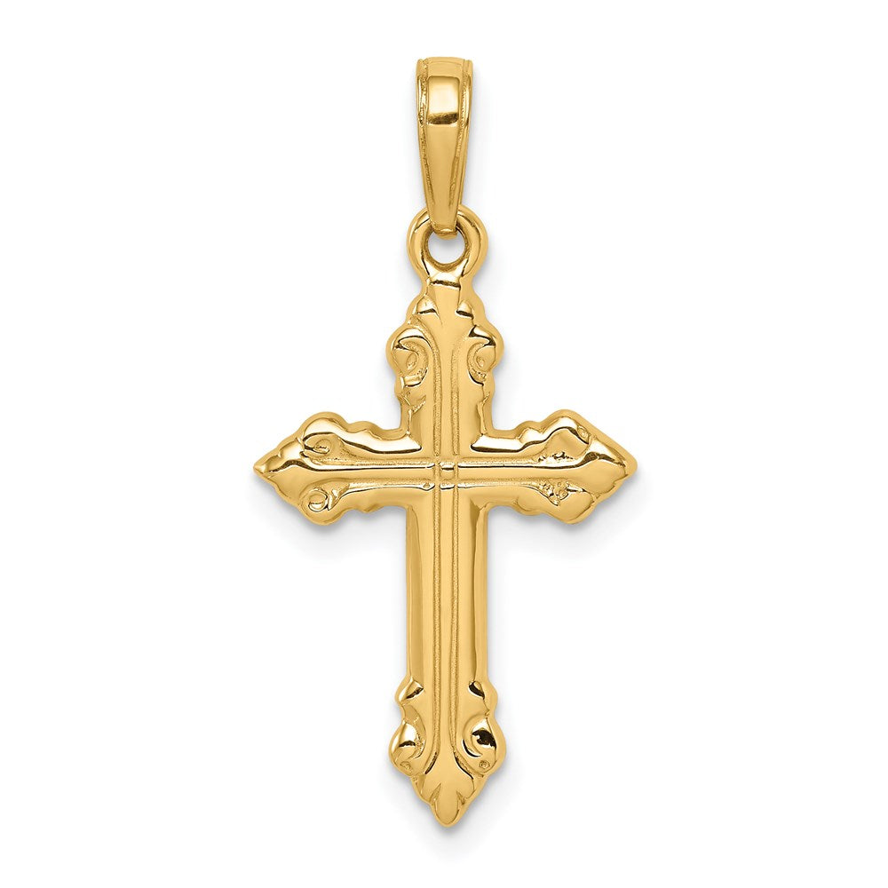 14k Yellow Gold 15 mm Cross Pendant (1.54 grams)