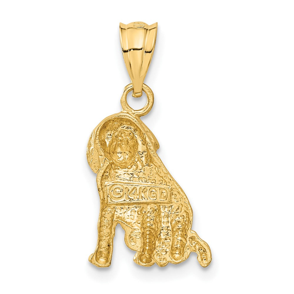 14k Yellow Gold 12 mm Dog Charm (1.8 grams)