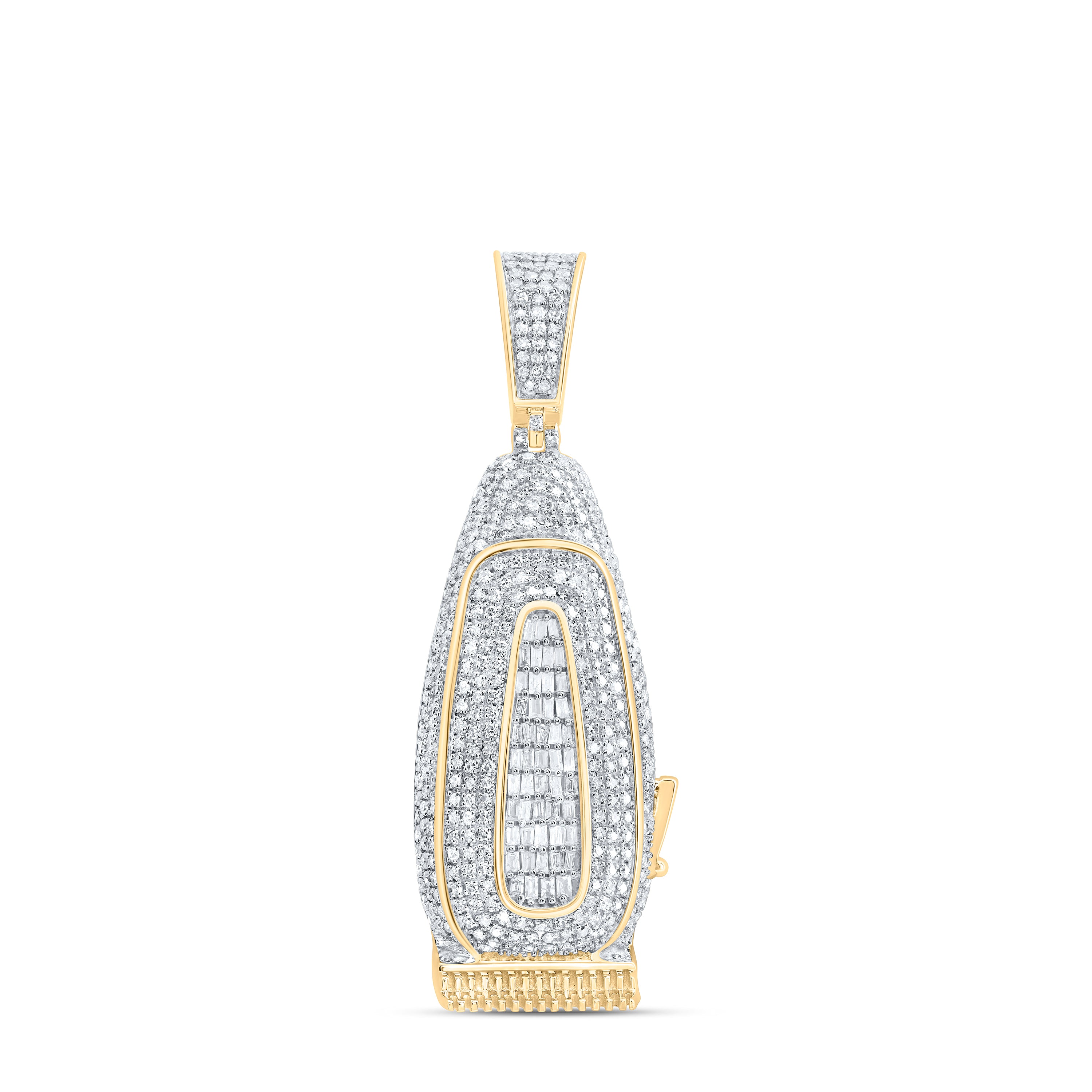 10Kt Gold 1 1/3Ctw-Diamond Trimmer Mens Charm