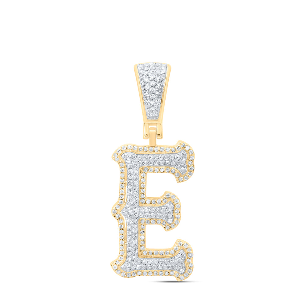 10Kt Gold 1/2Ctw-Dia Nk Fashion Initial E" Pendant"