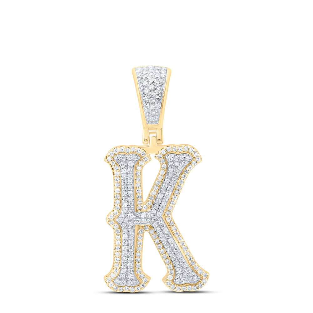 10Kt Gold 5/8Ctw-Dia Nk Fashion Initial K" Pendant"