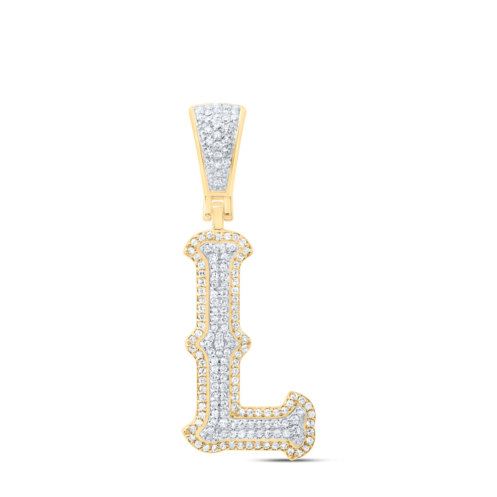 10Kt Gold 3/8Ctw-Dia Nk Fashion Initial L" Pendant"