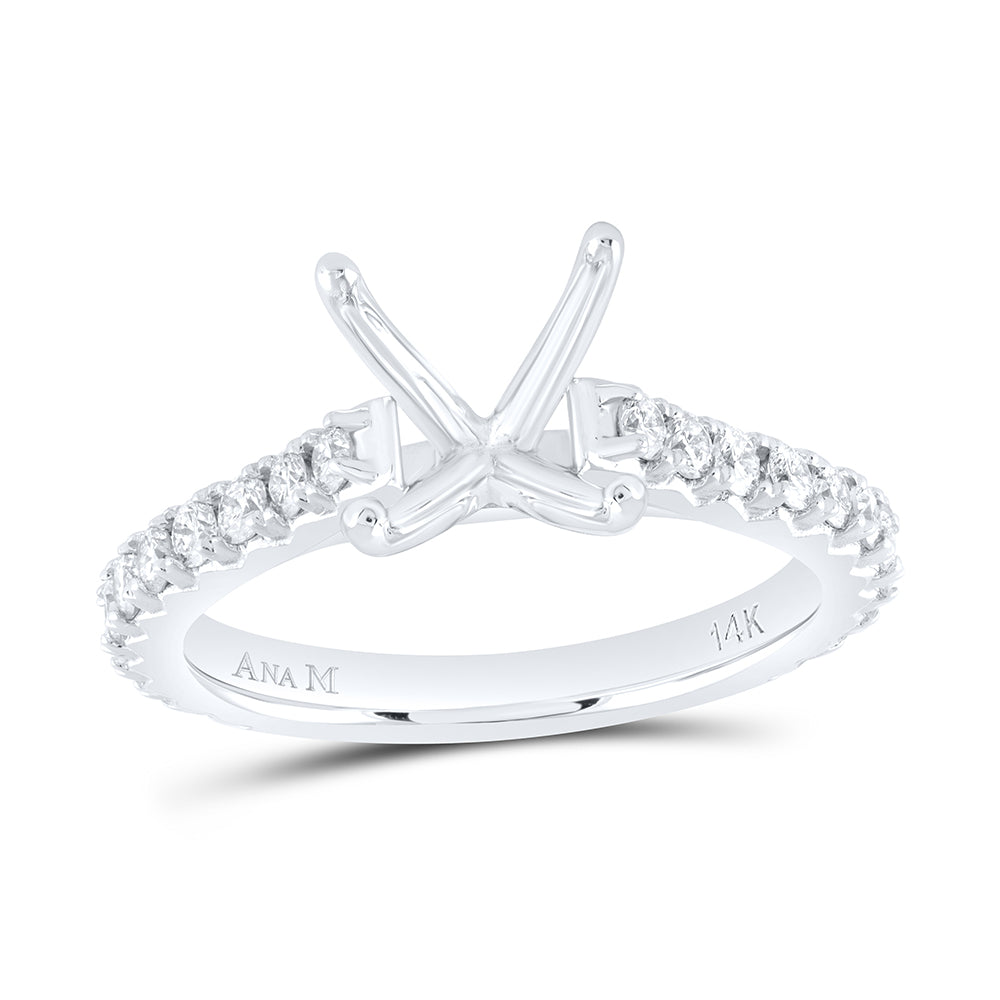 5/8Ctw-Nat Dia Ana M 2Ct-Cov Semi-Mount No Halo Engagement Ring (3.93 grams)