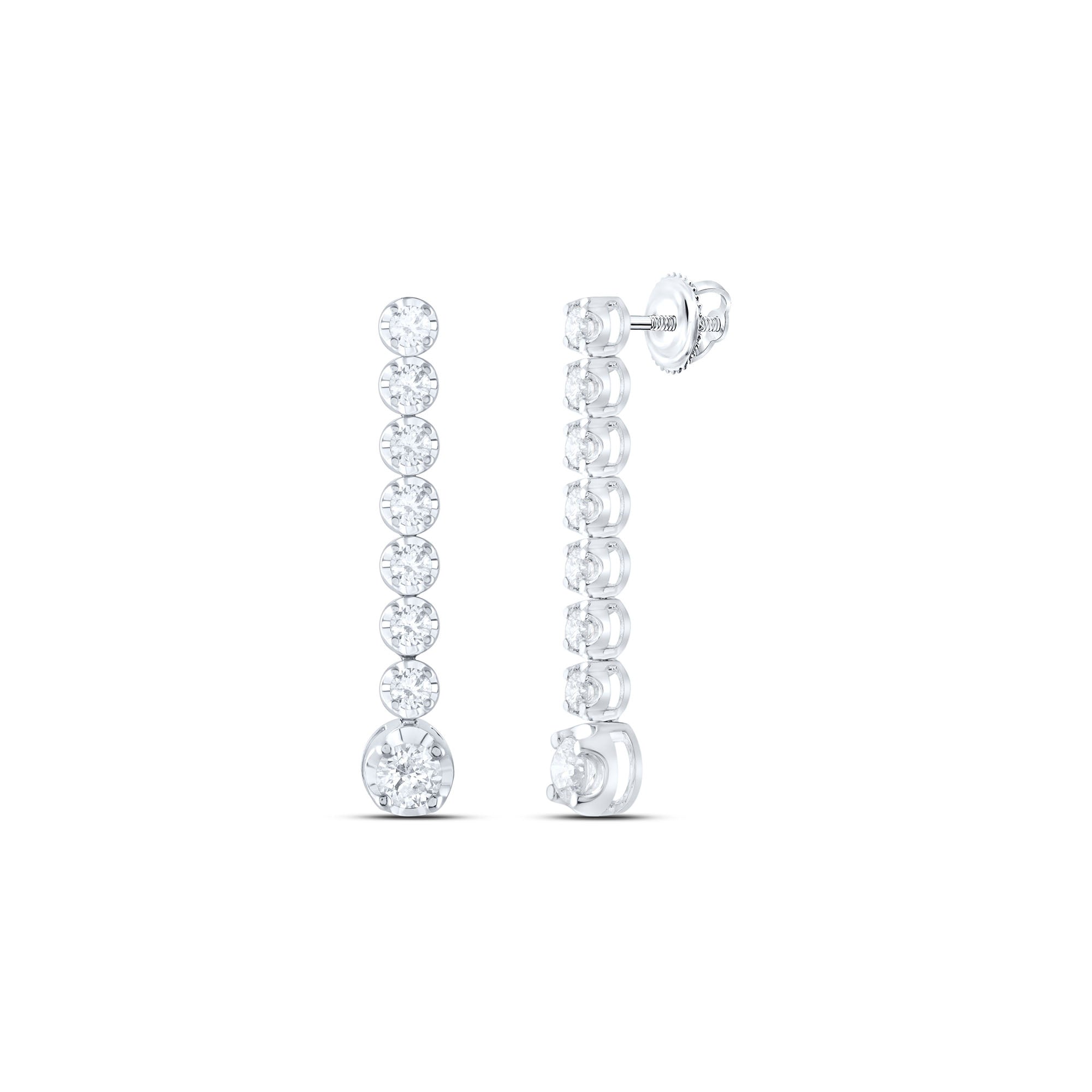 14Kt Gold 5/8Ctw-Dia Ana M Tennis Earring