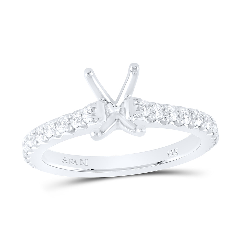 5/8Ctw-Nat Dia Ana M 1Ct-Cem Semi-Mount No Halo Eng Ring (3.7 grams)