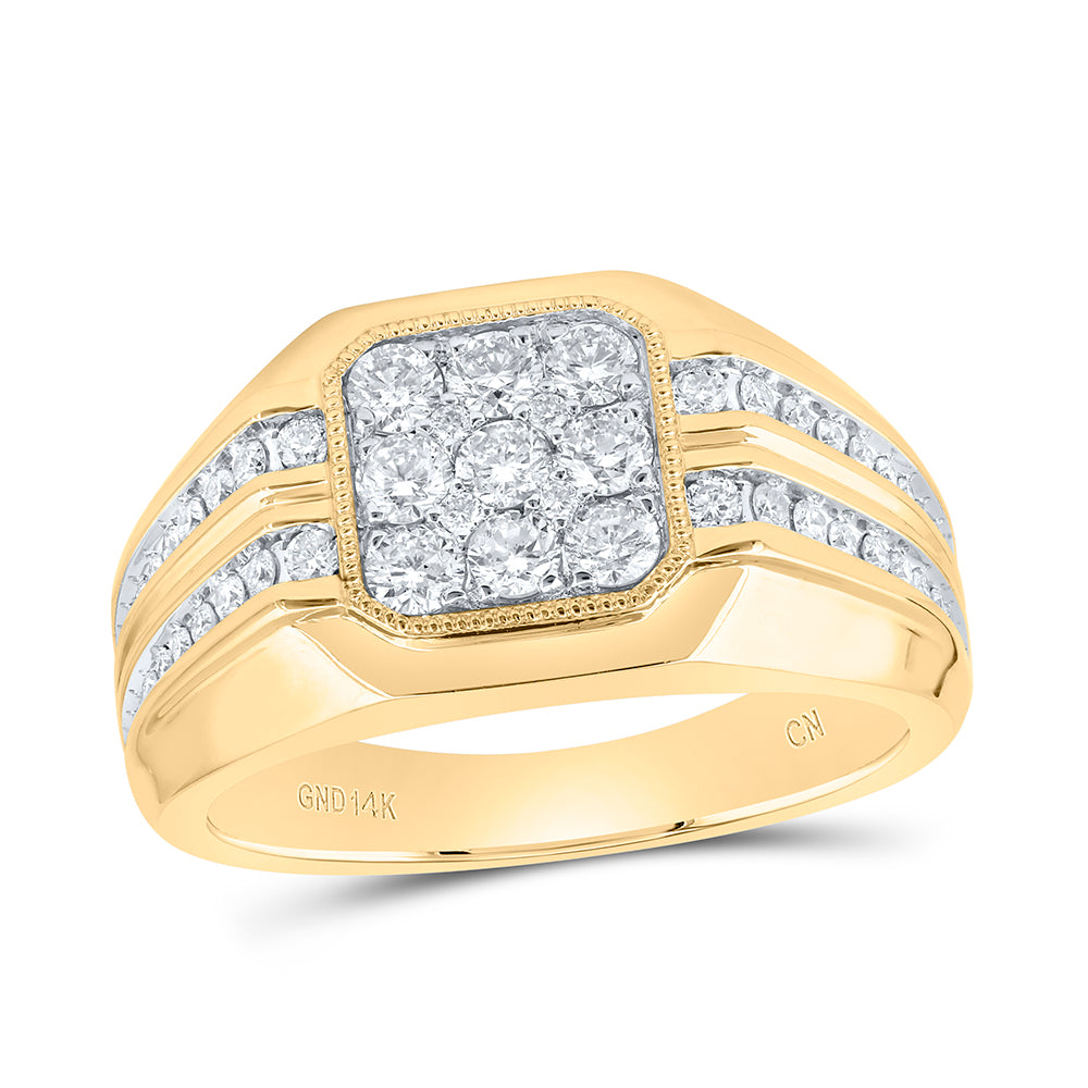 1Ctw-Nat Diamond Mens Ring (8.96 grams)