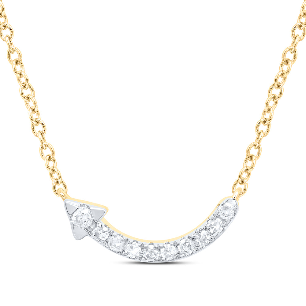 10Kt Gold 1/12Ctw-Dia Cn Fashion Necklace (18 Inch)