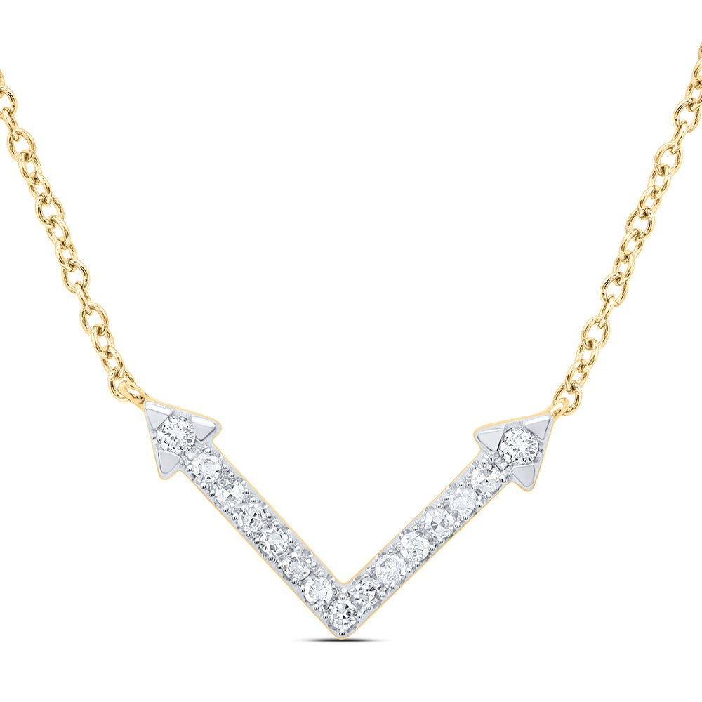 10Kt Gold 1/8Ctw-Dia Cn Fashion Necklace (18 Inch)