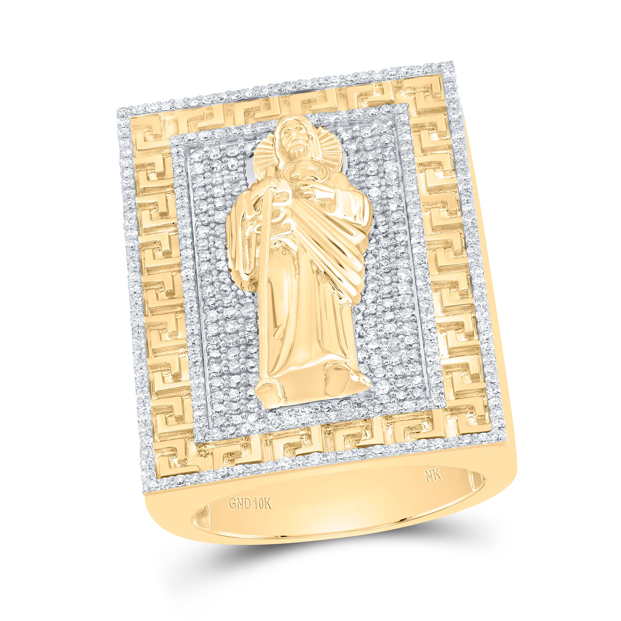 1 5/8Ctw-Dia Nk St.Jude Mens Ring (28.88 grams)