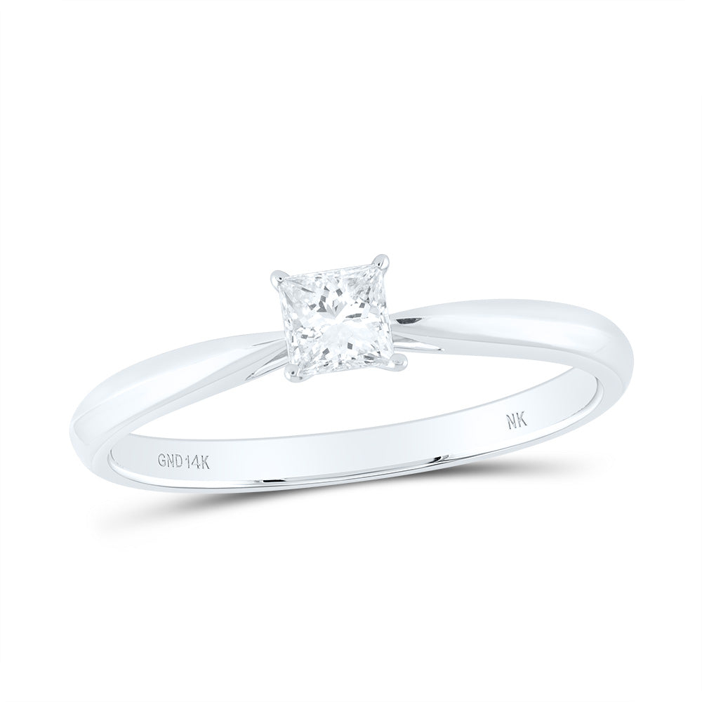 1/4Ct-Dia I1 Ij Princess Solitaire Ring (1.9 grams)