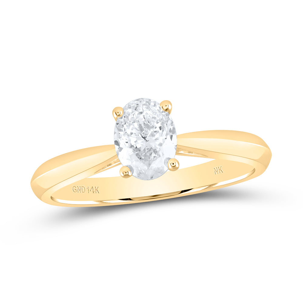 3/4Ct-Dia Si Ij Oval Solitaire Ring (2.62 grams)