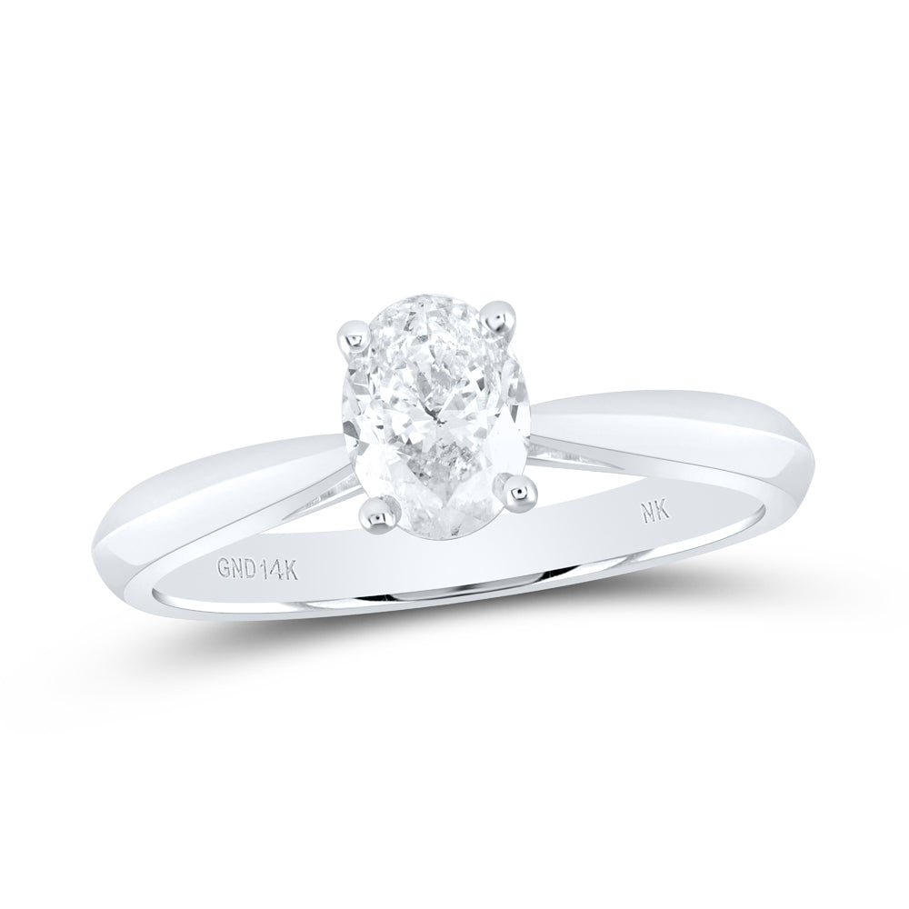 3/4Ct-Dia Si Ij Oval Solitaire Ring (2.61 grams)