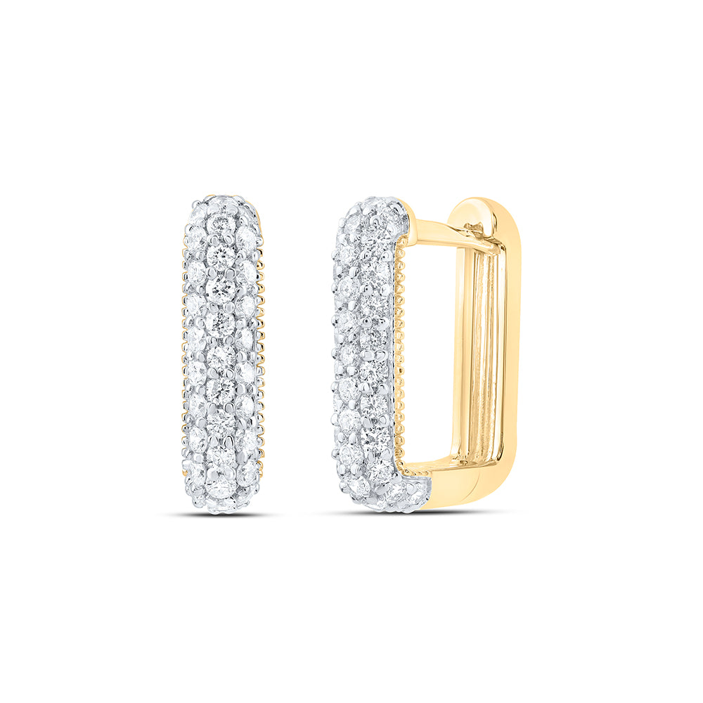 14Kt Gold 5/8Ctw-Dia Ana M Fashion Hoop Earring