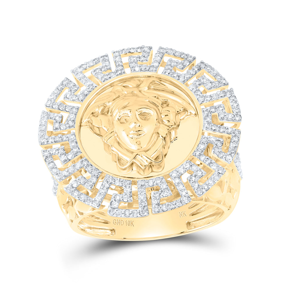 7/8Ctw-Dia Nk Fashion Medusa Ladies Ring (8.29 grams)